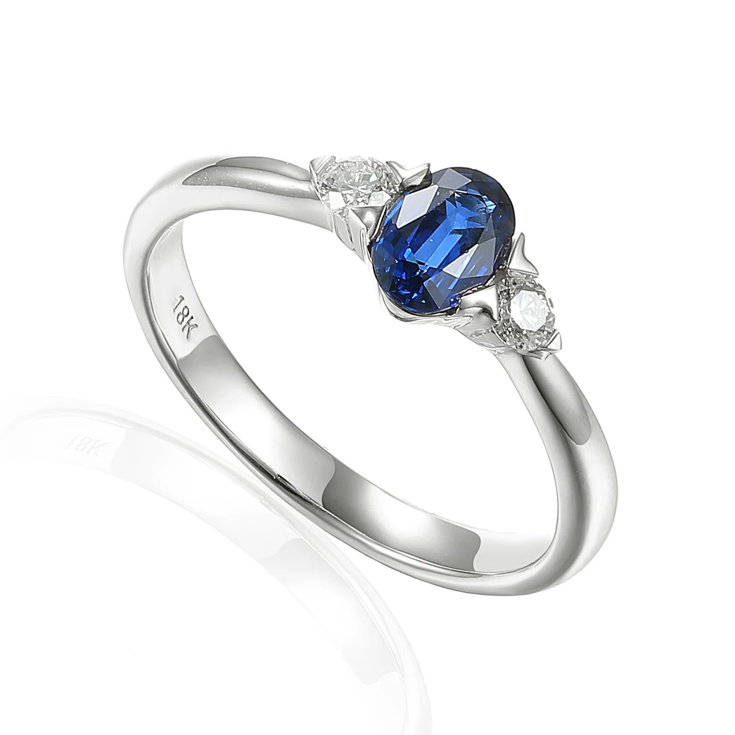 Blue cheapest And White Diamond Ring