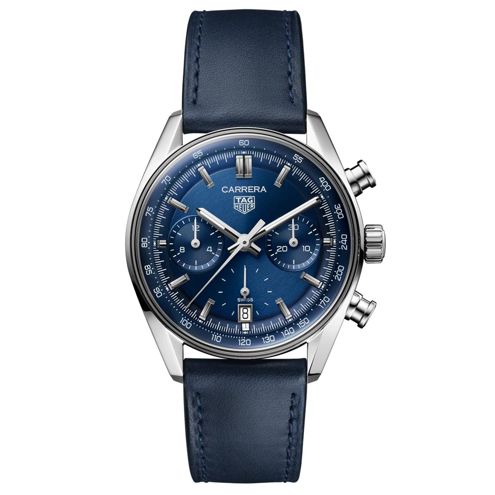 TAG Heuer Carrera 39mm Blue Dial Automatic Chronograph Gents Watch CBS