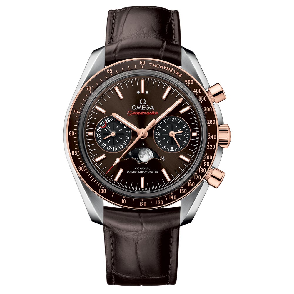 Omega Speedmaster Moonwatch Co Axial Chronograph Steel 18ct Rose