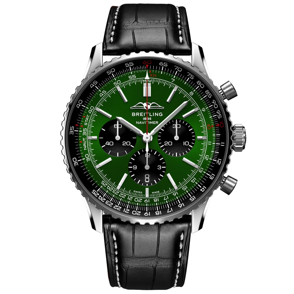 Breitling Navitimer B01 Chronograph 46mm Green Dial Automatic Gents Wa