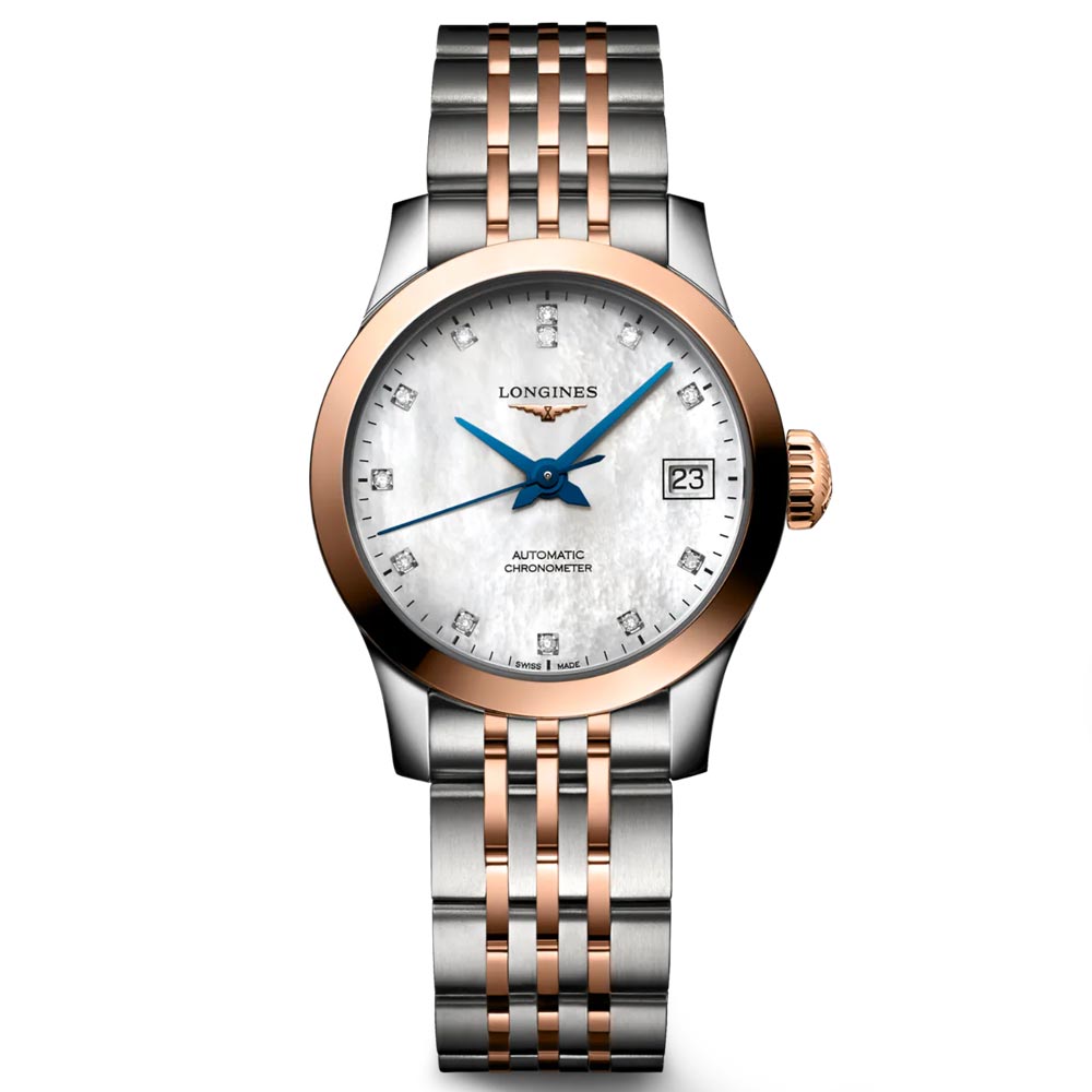 Longines record rose online gold