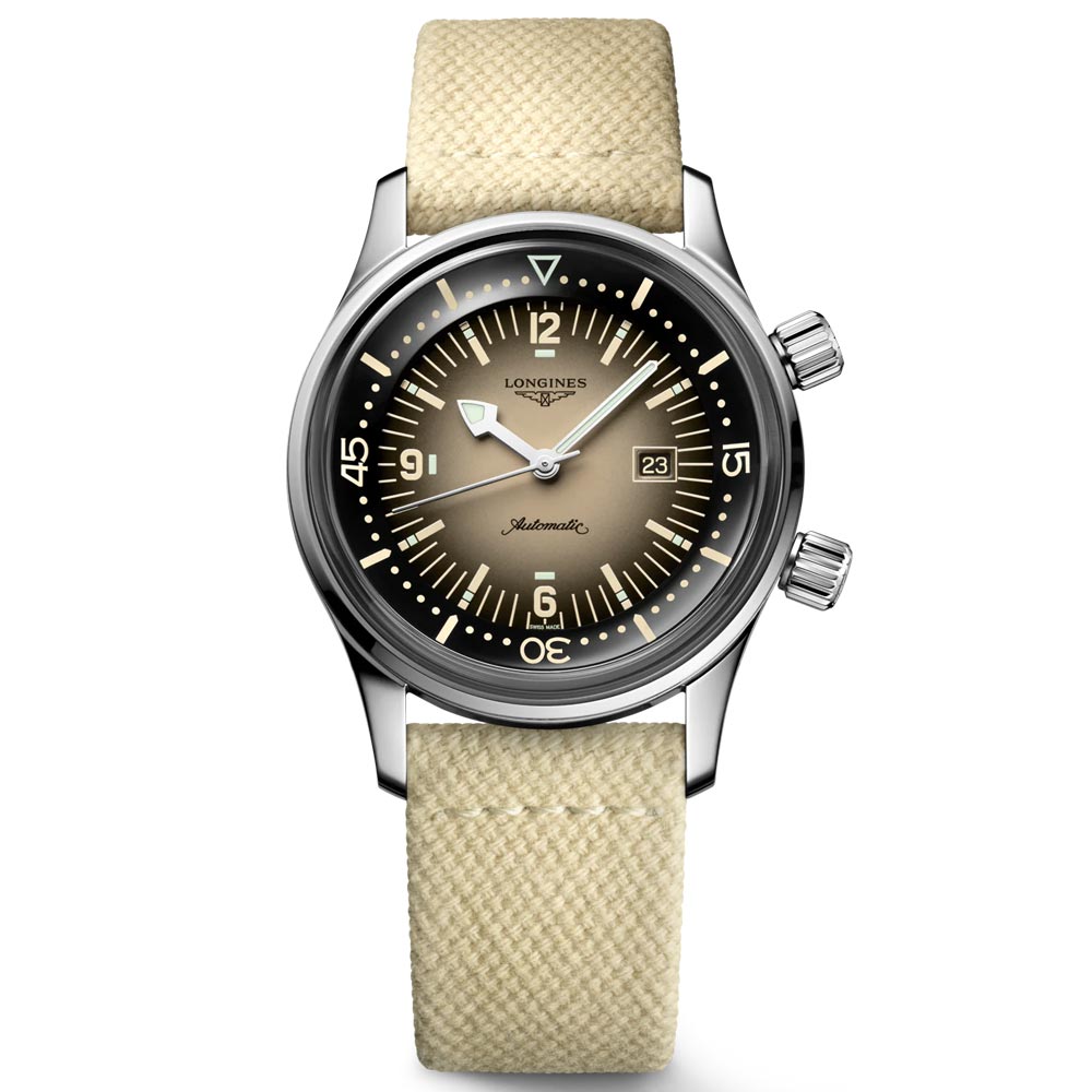 Longines Legend Diver 36mm Beige Dial Automatic Watch L3.374.4.30.2