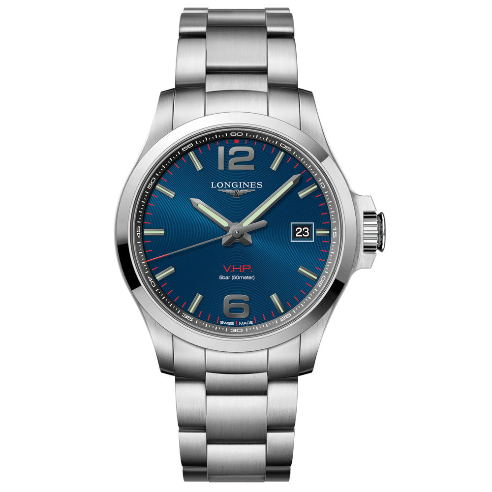 Longines Conquest VHP 43mm Blue Dial Stainless Steel Gents Watch L3.72