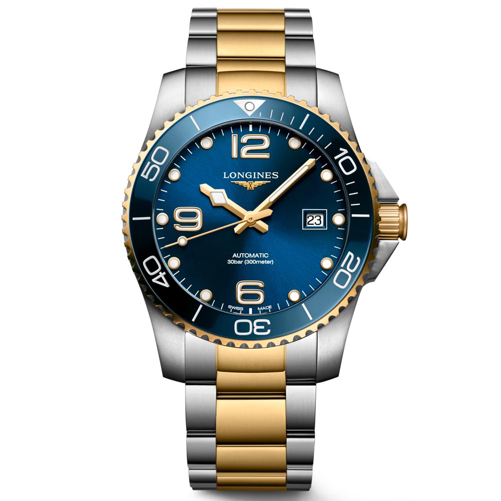 Longines HydroConquest 41mm Blue Dial Yellow PVD Steel Automatic Gents