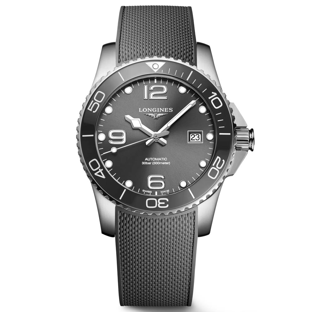 Longines HydroConquest 41mm Grey Dial Automatic Gents Watch L3.781.4.7