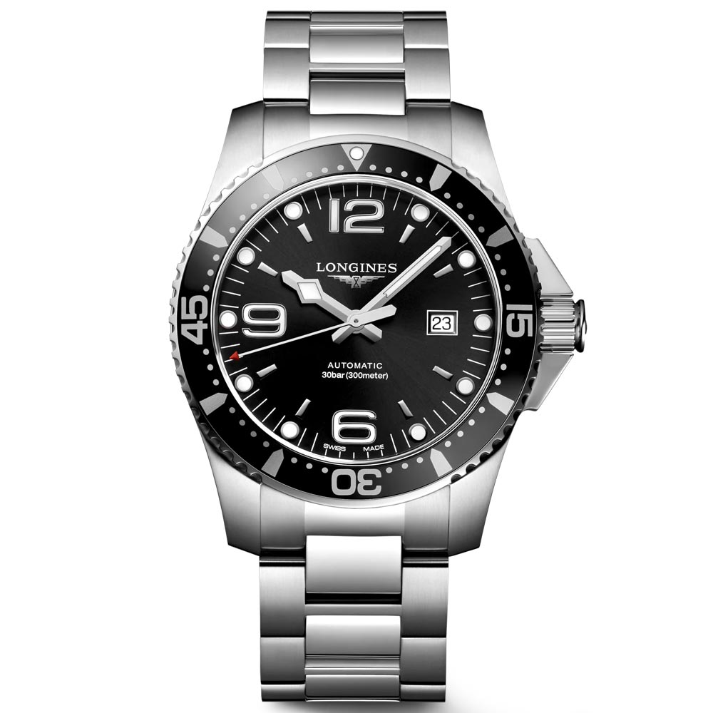 Longines HydroConquest 44mm Black Dial Automatic Gents Watch L3.841.4.56.6