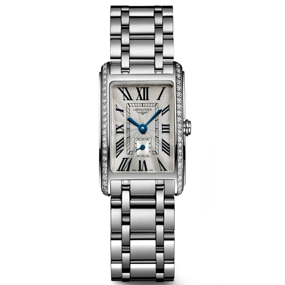 Longines DolceVita Silver Flinque Dial Diamond Ladies Quartz Watch L5