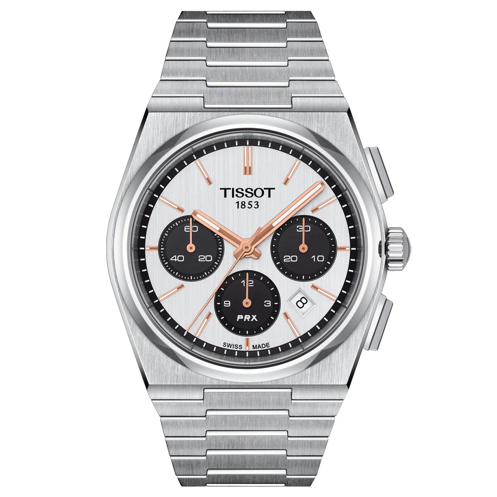 Tissot PRX 42mm White Dial Automatic Chronograph Gents Watch T13742711