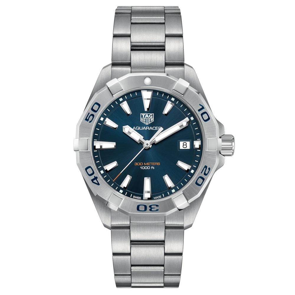 TAG Heuer Gents Aquaracer 41mm Blue Dial Stainless Steel Quartz Watch WBD1112.BA0928