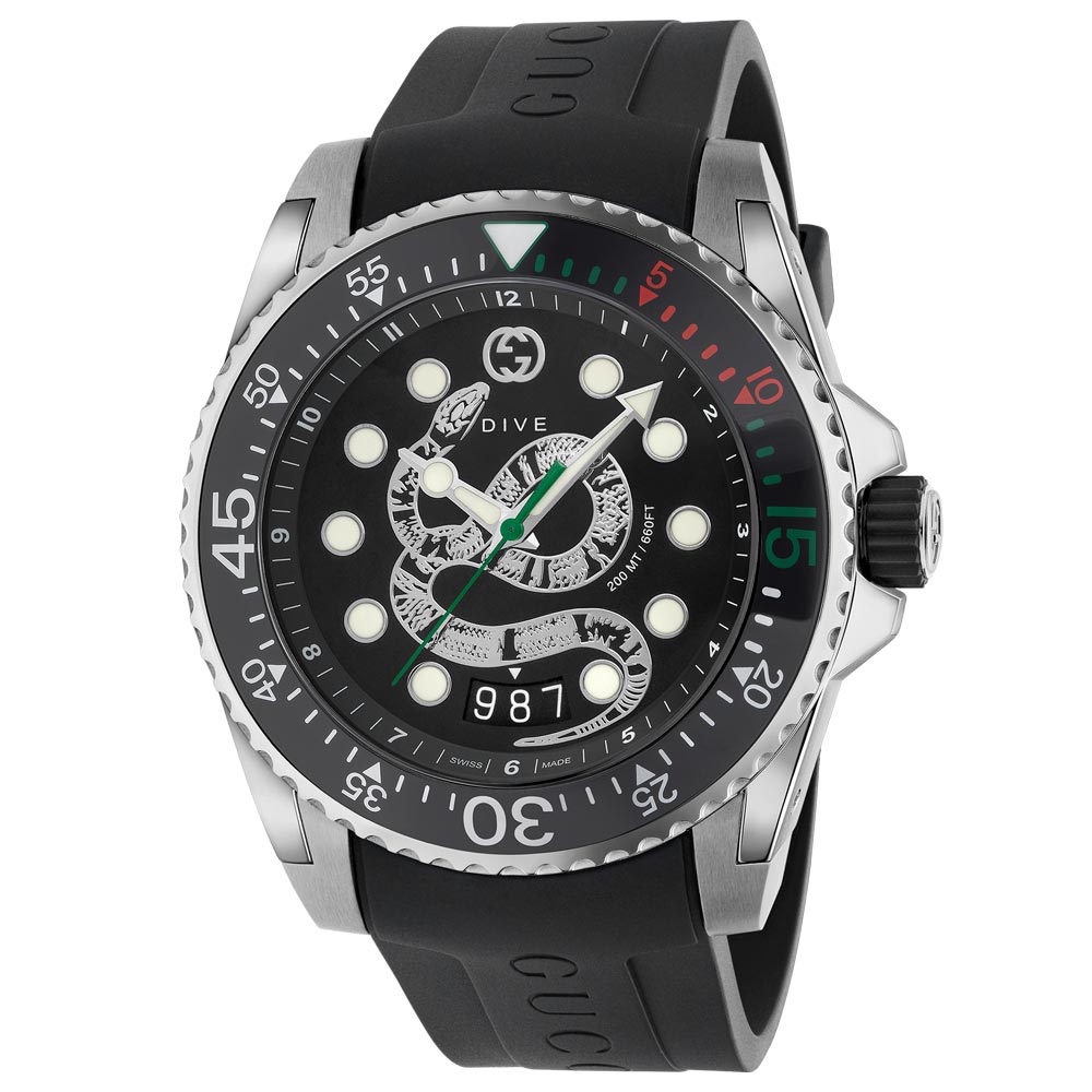 Gucci snake cheap dive watch