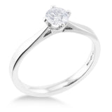 The Aspen Platinum Round Brilliant Cut Diamond Solitaire Engagement Ring