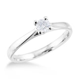 Platinum 0.26ct Round Brilliant Cut Diamond Solitaire Engagement Ring