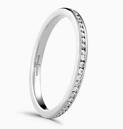 Platinum 0.27ct Round Brilliant Cut Diamond Channel Set Full Eternity Ring