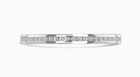 Platinum 0.27ct Round Brilliant Cut Diamond Channel Set Full Eternity Ring