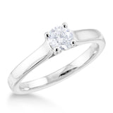 Platinum 0.40ct Round Brilliant Cut Diamond Solitaire Engagement Ring