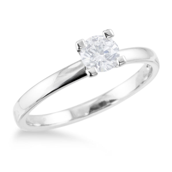 The Valerian Platinum Round Brilliant Cut Diamond Solitaire Engagement Ring