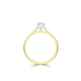 The Forever 18ct Yellow Gold And Platinum Oval Cut Diamond Solitaire Engagement Ring