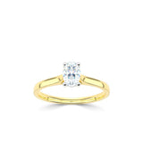 The Forever 18ct Yellow Gold And Platinum Oval Cut Diamond Solitaire Engagement Ring