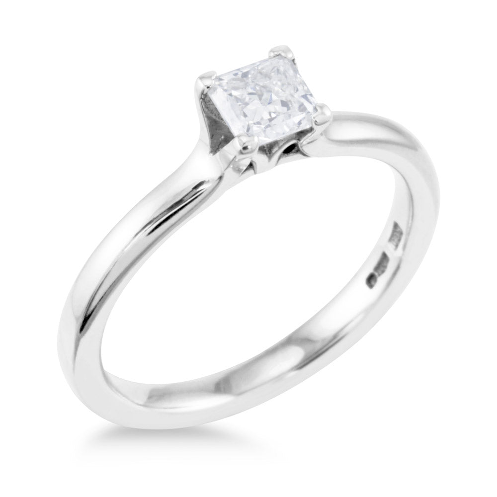 The Nigella Platinum Princess Cut Diamond Solitaire Engagement Ring