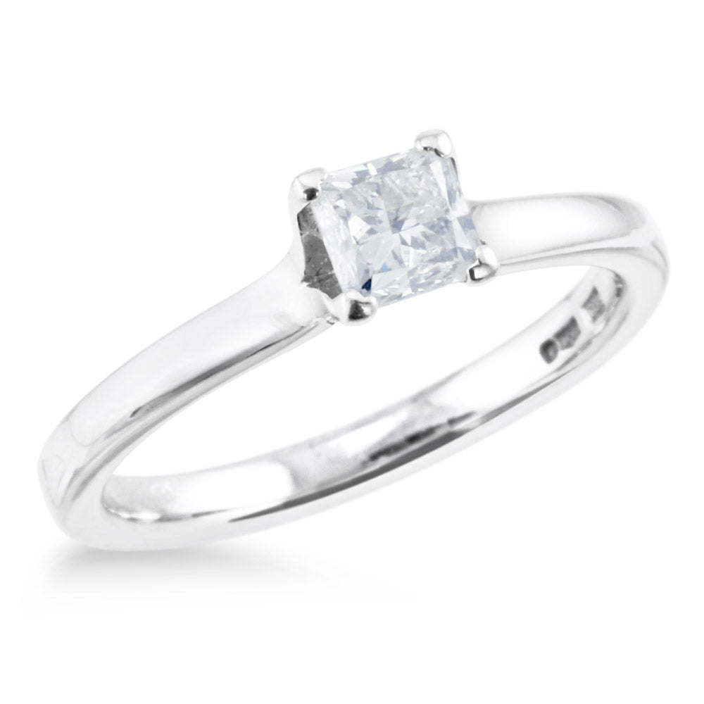 The Nigella Platinum Princess Cut Diamond Solitaire Engagement Ring