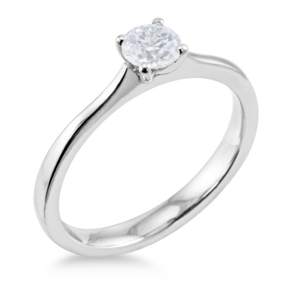 The Rudbeckia Platinum Round Brilliant Cut Diamond Solitaire Engagement Ring