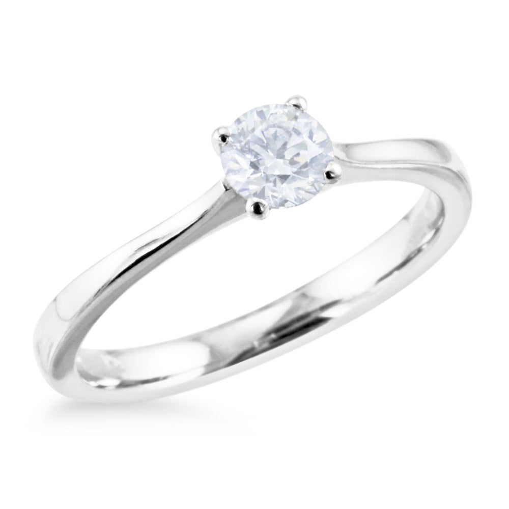 The Rudbeckia Platinum Round Brilliant Cut Diamond Solitaire Engagement Ring