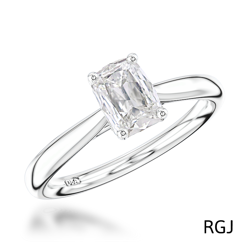 The Classic Platinum Cushion Cut Diamond Solitaire Engagement Ring