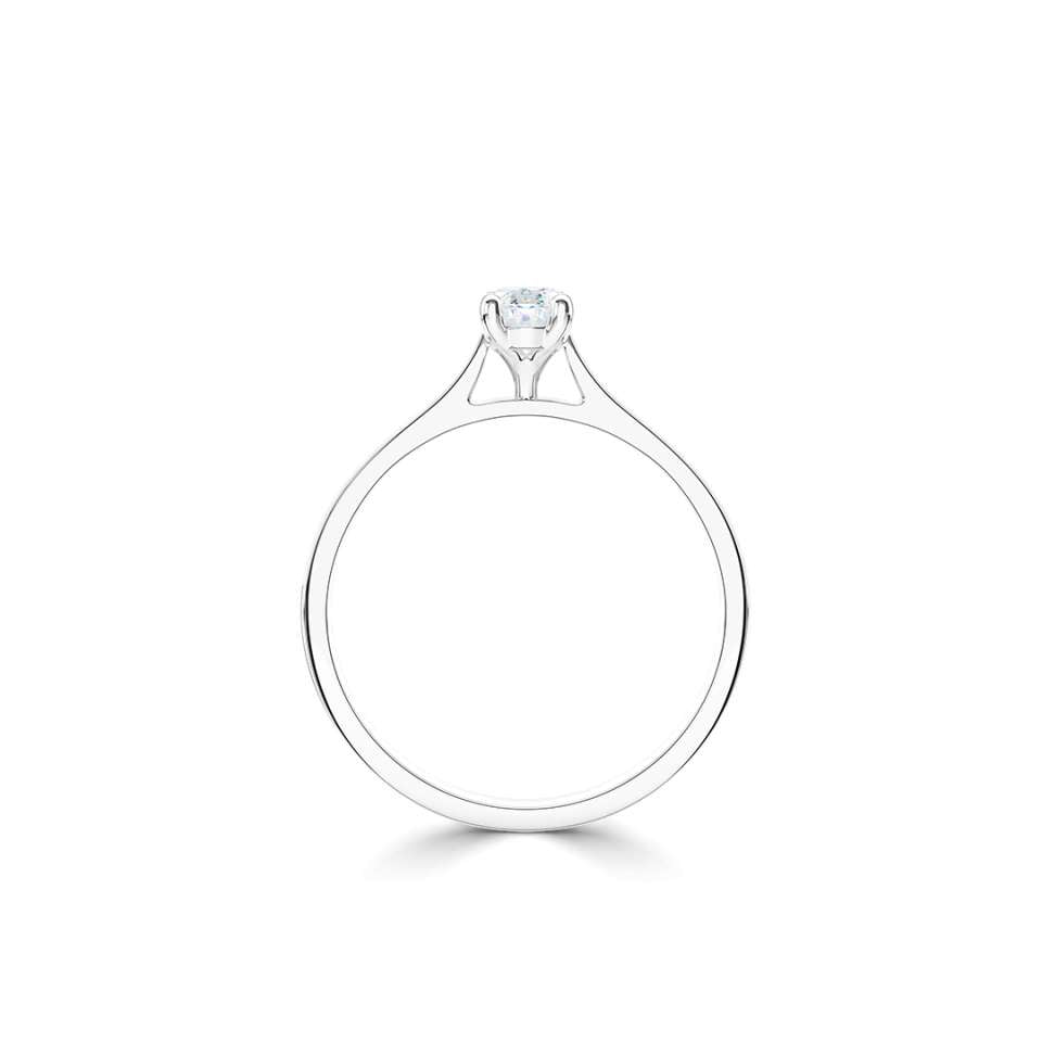 The Forever Platinum Oval Cut Diamond Solitaire Engagement Ring