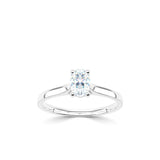 The Forever Platinum Oval Cut Diamond Solitaire Engagement Ring