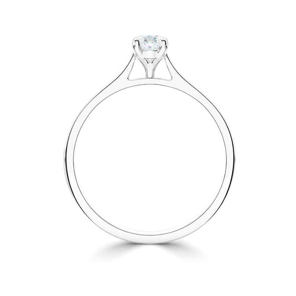 The Forever Platinum Oval Cut Diamond Solitaire Engagement Ring