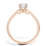 The Allium 18ct Rose Gold Round Brilliant Cut Diamond Solitaire Engagement Ring