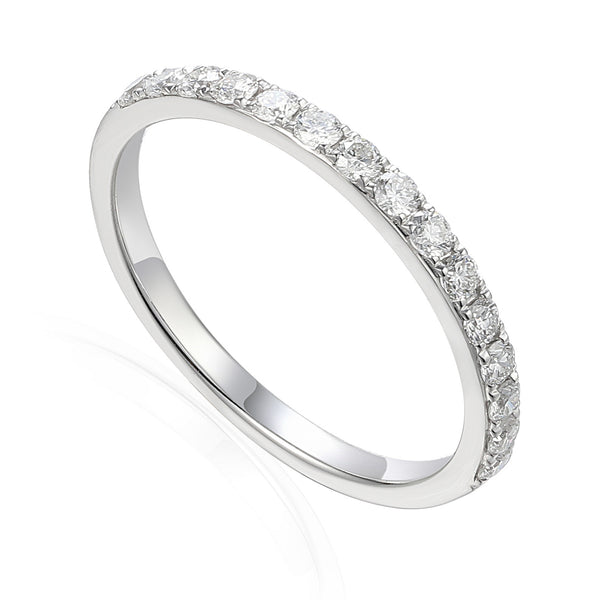 Platinum 0.25ct Round Brilliant Cut Diamond Half Eternity Ring