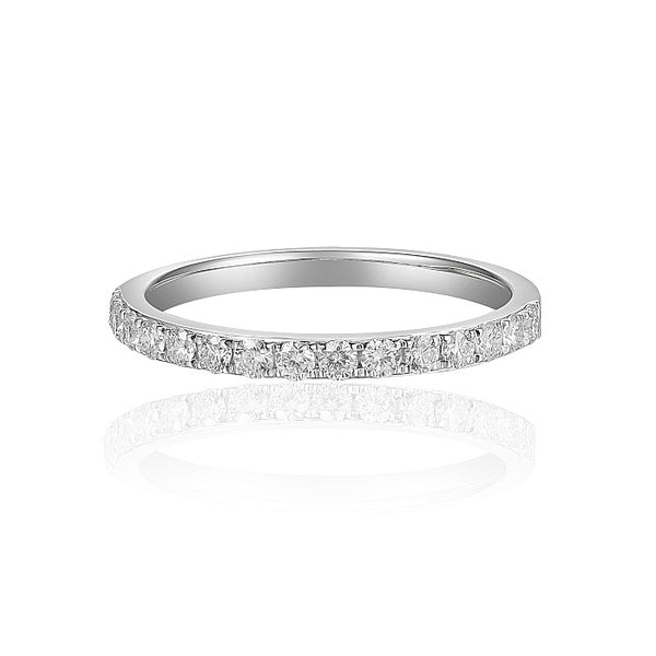 Platinum 0.25ct Round Brilliant Cut Diamond Half Eternity Ring