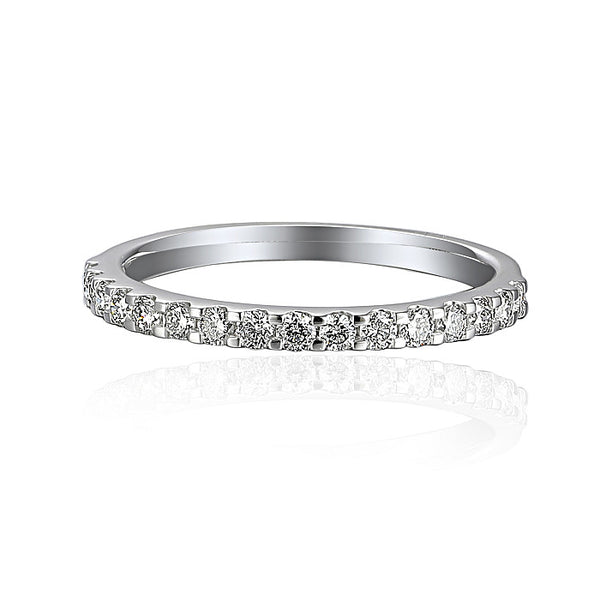 Platinum 0.75ct Round Brilliant Cut Diamond Half Eternity Ring