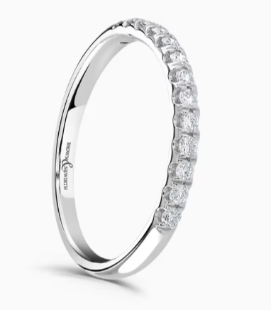 Platinum 0.20ct Round Brilliant Cut Diamond Claw Set Hal Eternity Ring