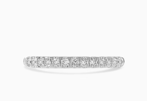 Platinum 0.20ct Round Brilliant Cut Diamond Claw Set Hal Eternity Ring