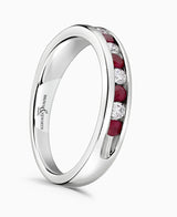 18ct White Gold Ruby and Diamond Eternity Ring