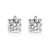 The Round Brilliant Cut Four Claw 9ct White Gold Laboratory Grown Diamond Stud Earrings