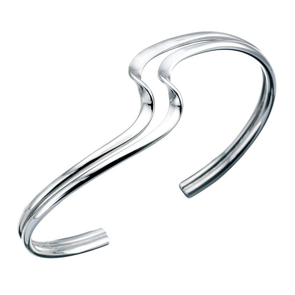 Silver Wave Bangle B480