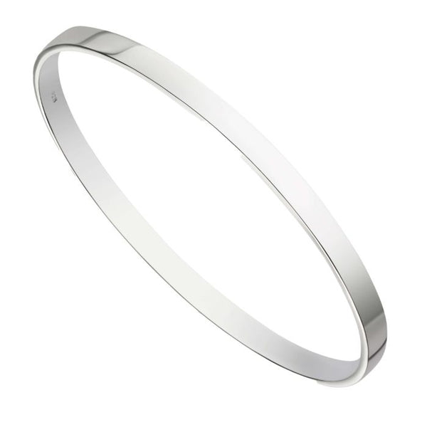 Silver Plain Bangle B5067