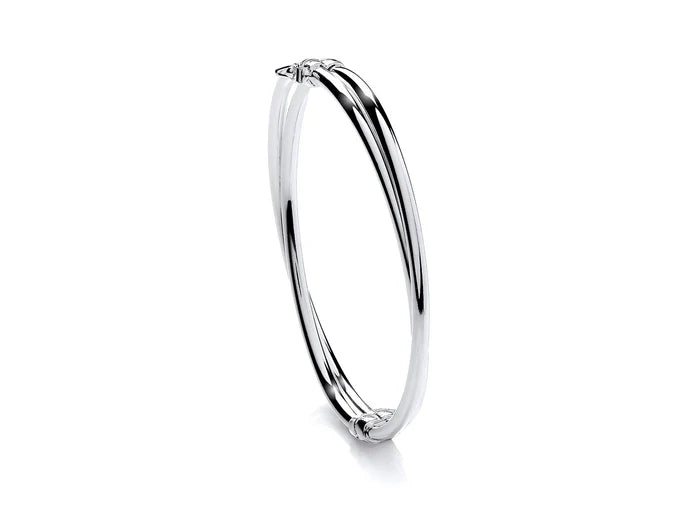 Silver Crossover Bangle