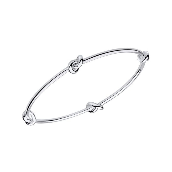 Silver Love Knot Bangle B5486