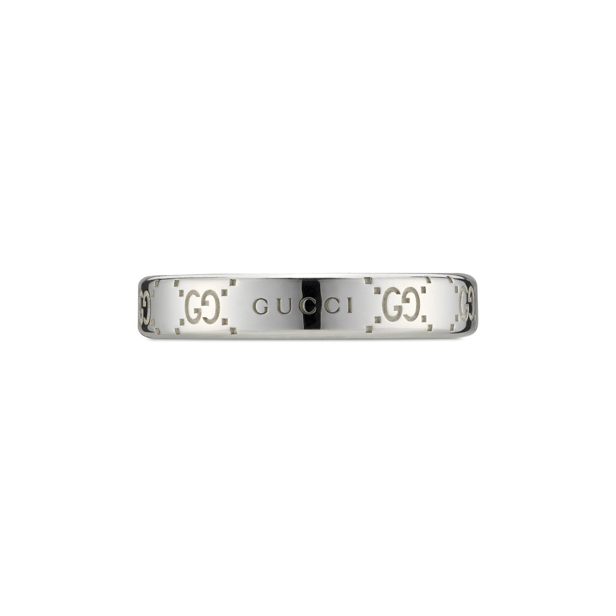 Gucci Signature Silver 4mm Ring YBC814712001