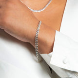 Silver Curb Chain Bracelet B5530