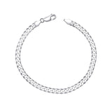 Silver Curb Chain Bracelet B5530