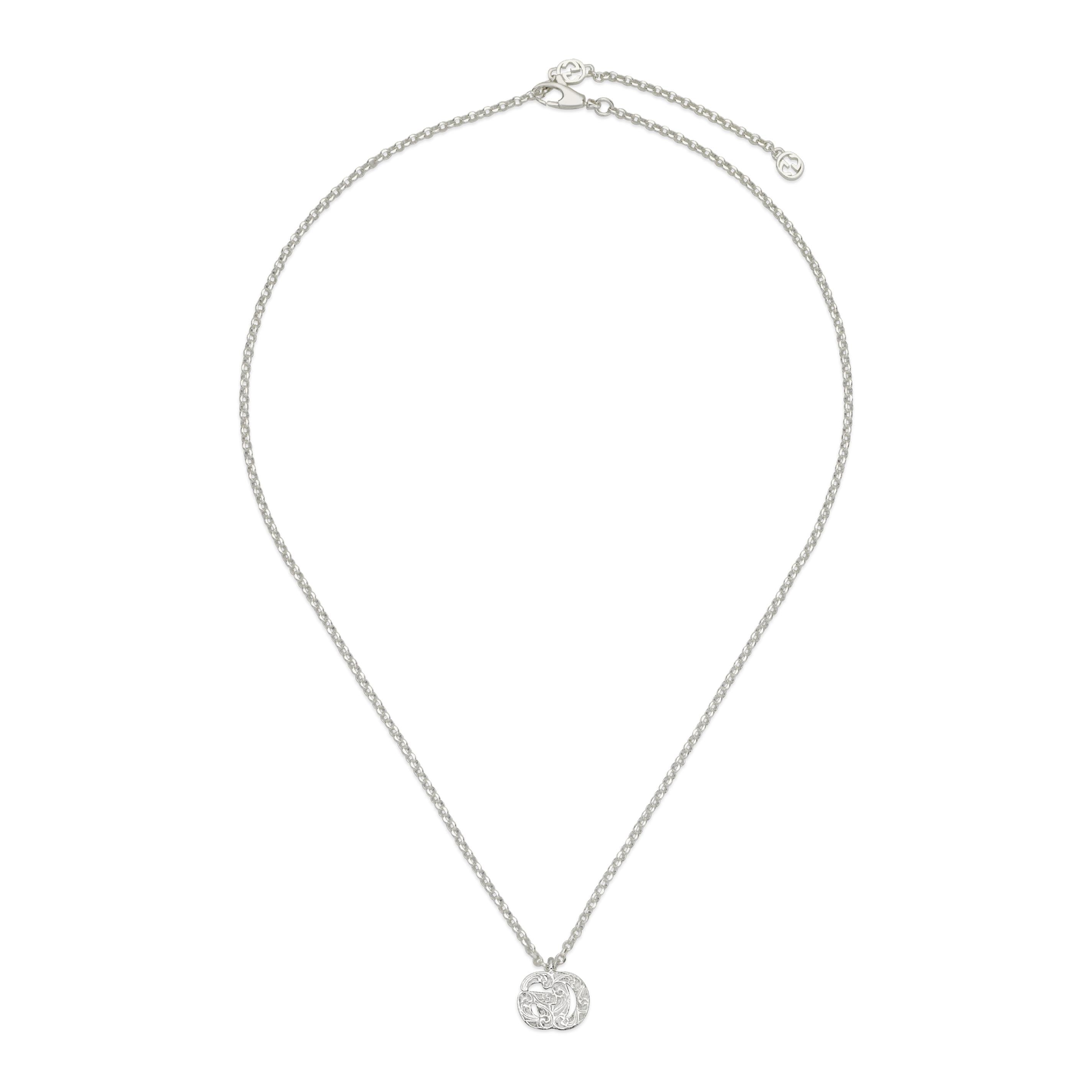 Gucci hot sale silver necklace