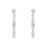 Silver Cubic Zirconia Drop Earrings E6481C