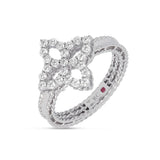 Roberto Coin 18ct White Gold 0.49ct Diamond Princess Ring ARD888RI1497