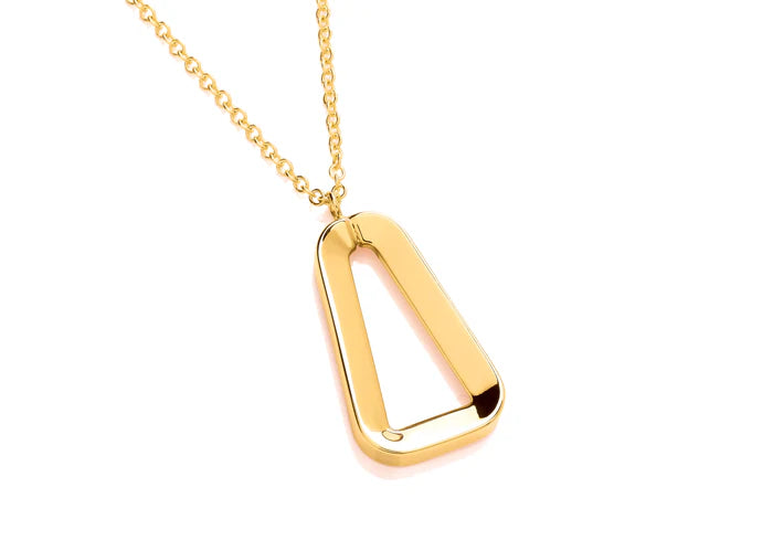 9ct Yellow Gold Open Triangle Necklace