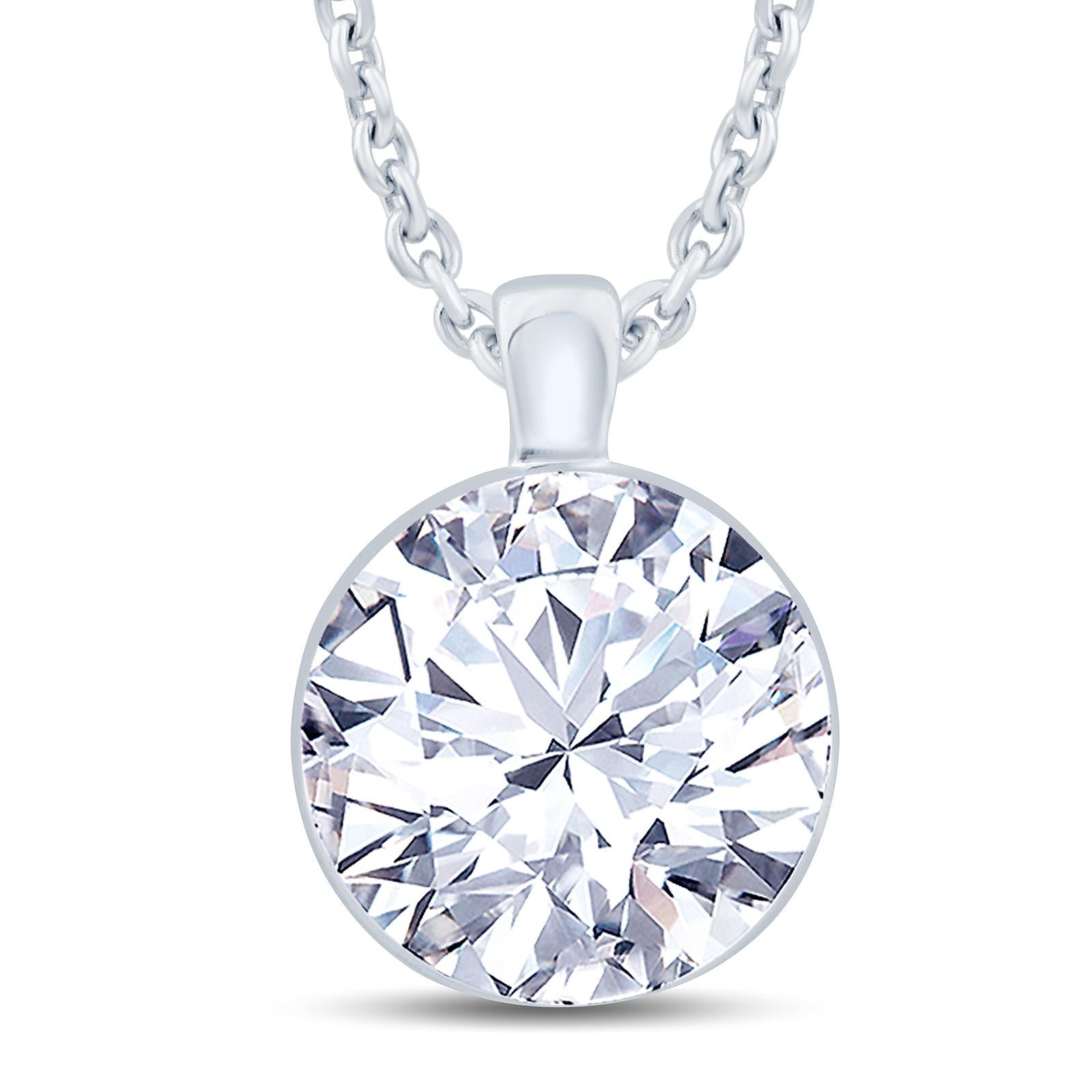 18ct White Gold 0.40ct Round Brilliant Cut Diamond Necklace